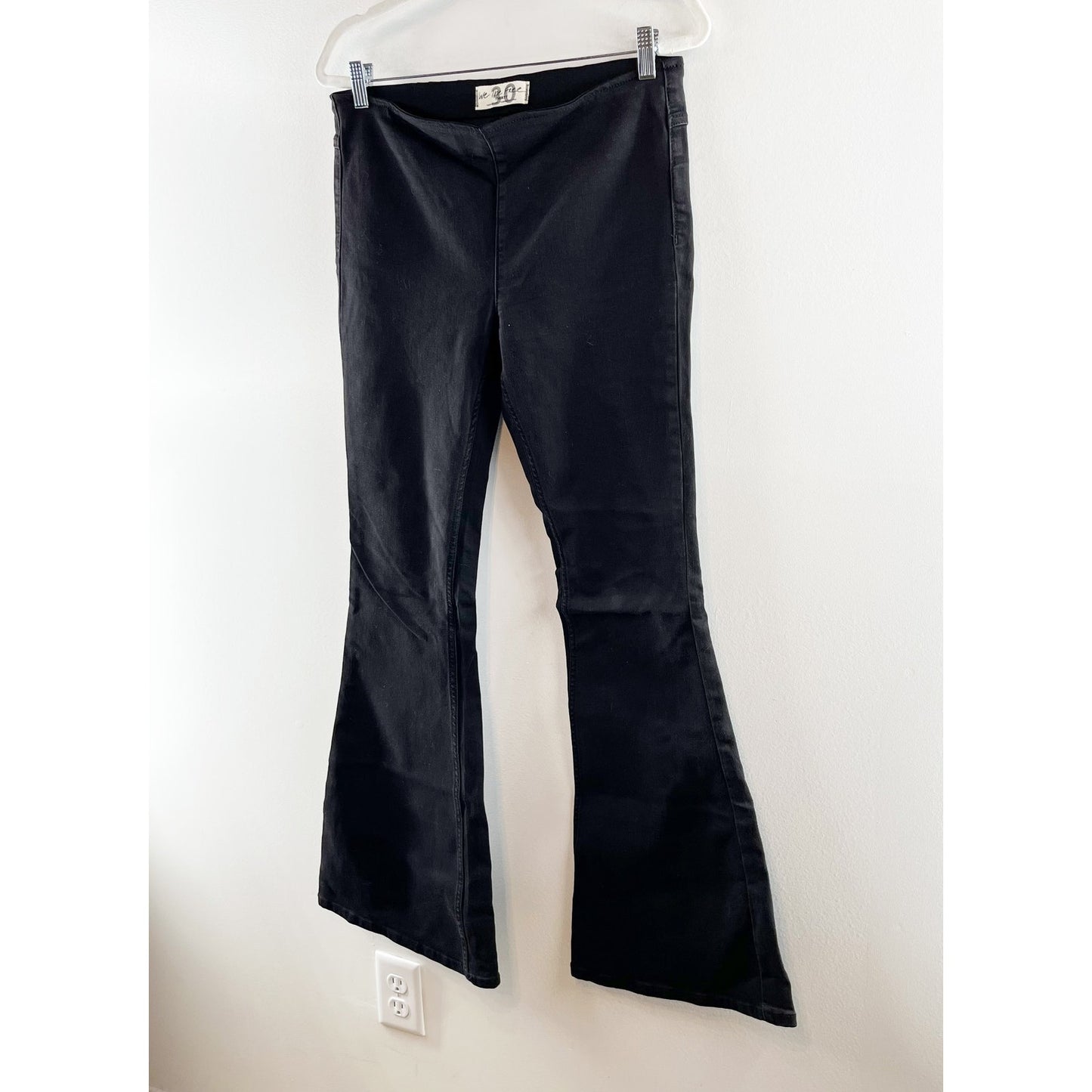 Free People High Rise Penny Flare Pull On Pants Jeans Black 30 / 10