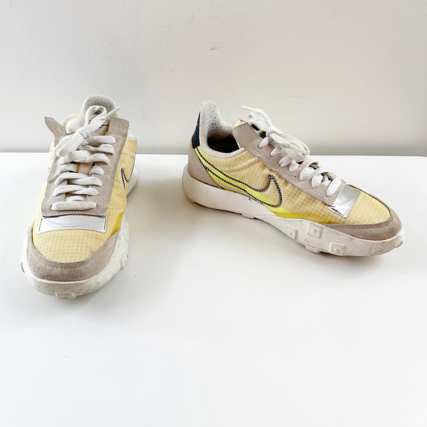 Nike Waffle Racer 2X Summit White Volt Yellow Sneakers White 7