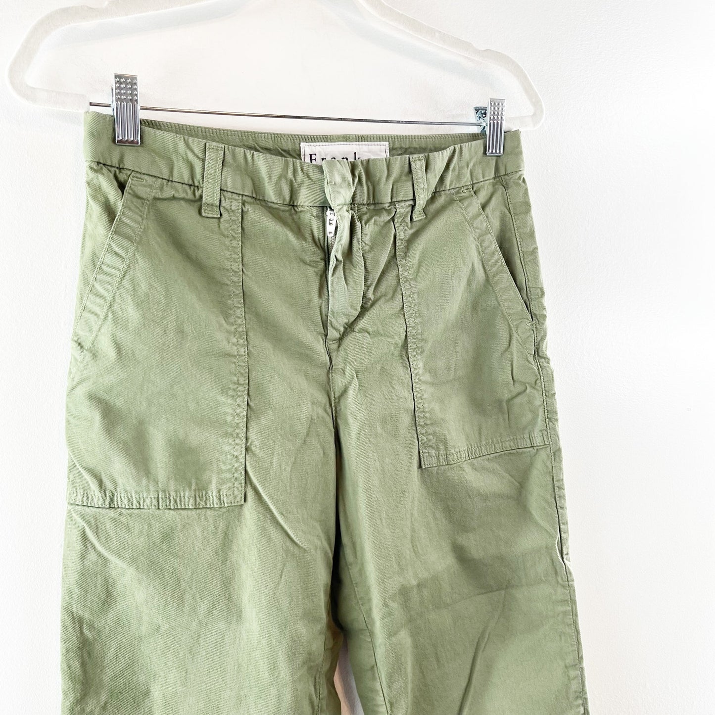 Frank & Eileen Blackstone Slim Cropped Utility Pants Army Green 6