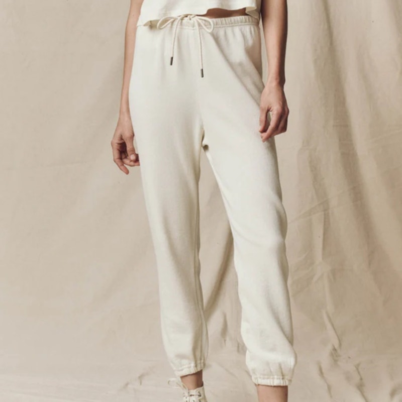 The Great The Slouch Sweatshirt & Stadium Sweatpants Set Cream XS / S