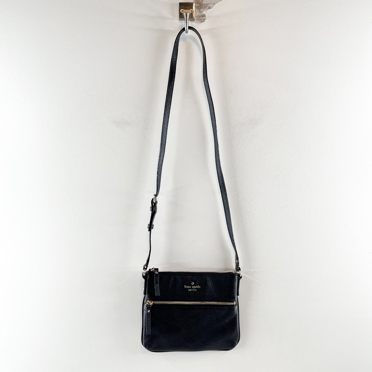 Kate Spade Cobble Hill Crossbody Messenger Pebbled Leather Black