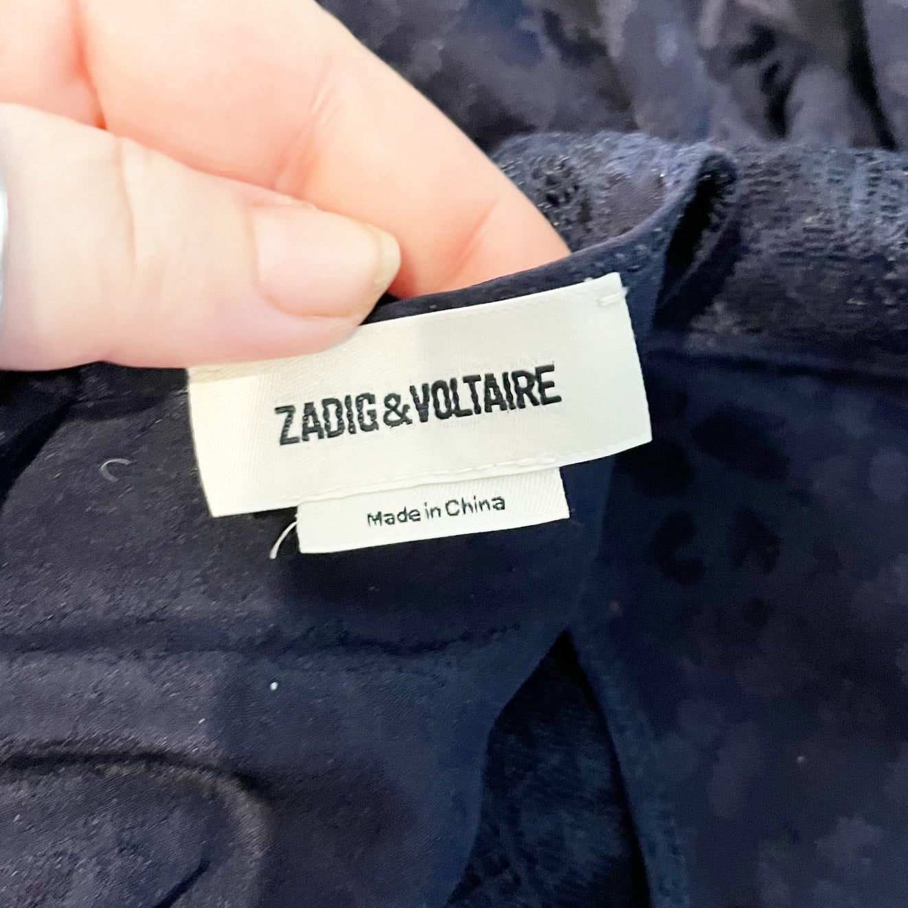 Zadig & Voltaire Roberto Jack Leo Leopard Woven Silk Cocktail Dress Navy XS