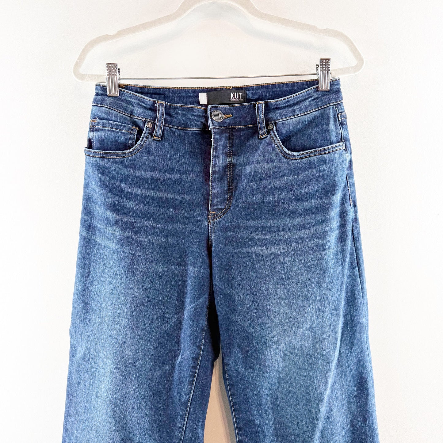 Kut From The Kloth Fab Ab Charlotte Culotte Cropped Jeans Blue 6