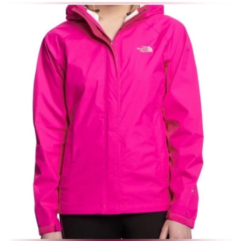 The North Face Hyvent Full Zip Long Sleeve Rain Jacket Pink Medium
