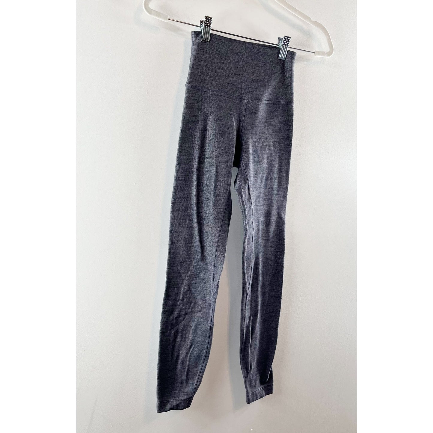 Lululemon Align Pant II 25" Mini Heathered Herringbone Heathered Black White 2