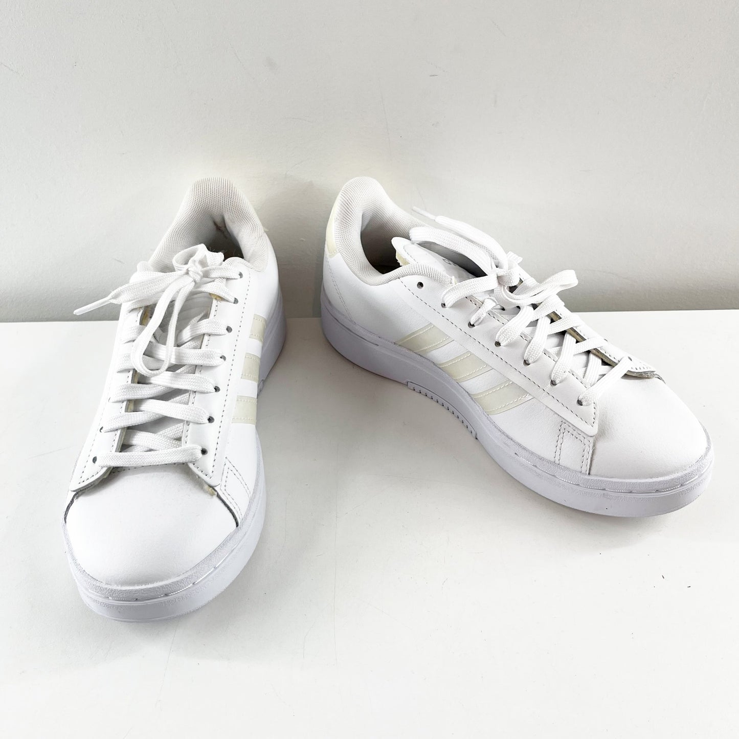 Adidas Grand Court Shoes Sneakers Lace Up Low Top White 6.5