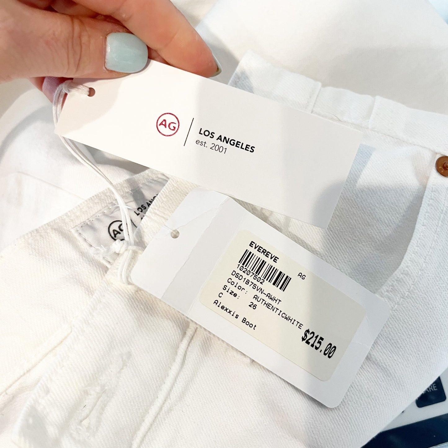 Adriano Goldschmeid Alexxis High Waisted Vintage Fit Bootcut Jeans White 26