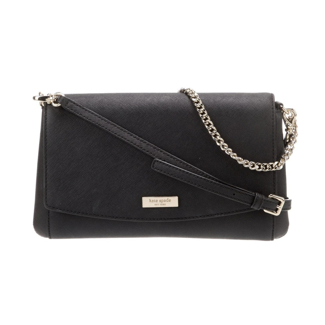 Kate Spade Rectangle Crossbody Purse Bag Leather Black