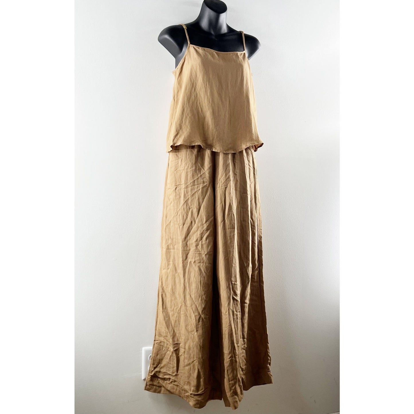 Z Supply Seashore Wide Leg Pants Matching Ashley Cami Tank Otter Brown XS / S