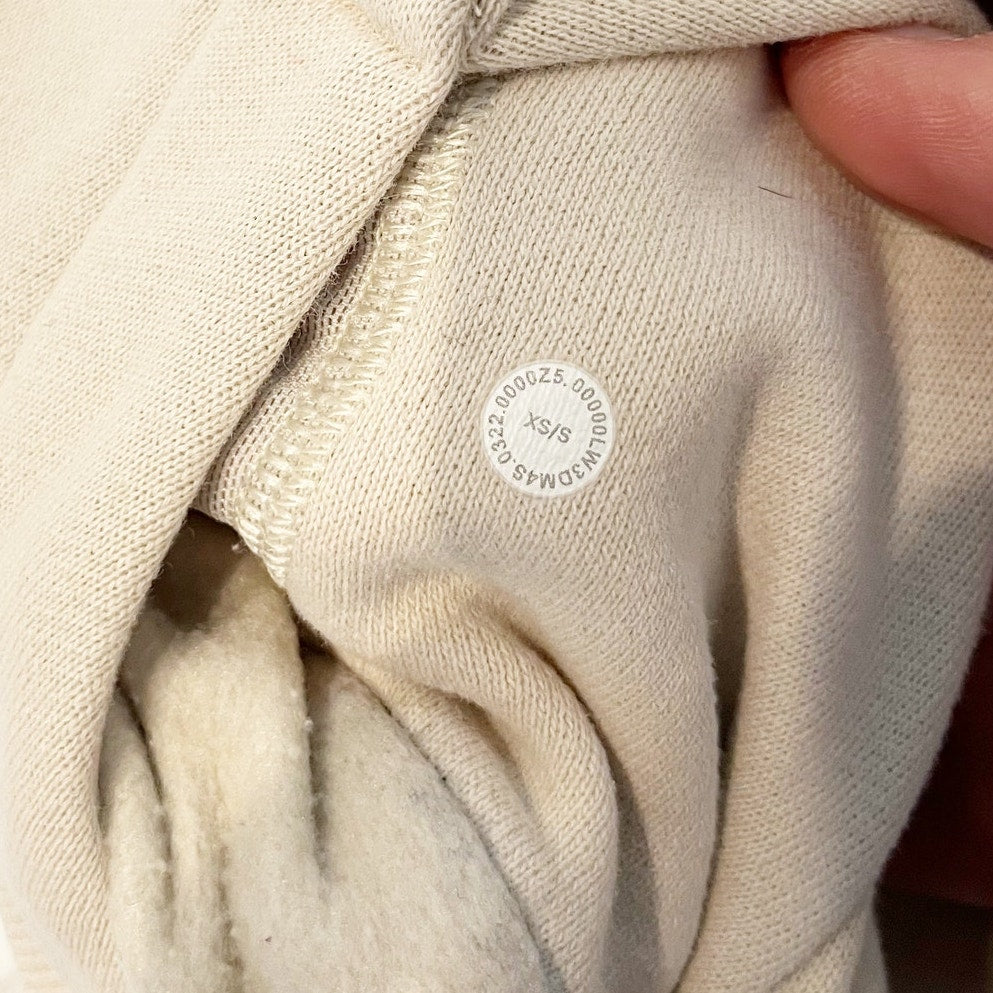 Lululemon Scuba Oversized Half-Zip Hoodie Sweatshirt Cream Tan XS / S