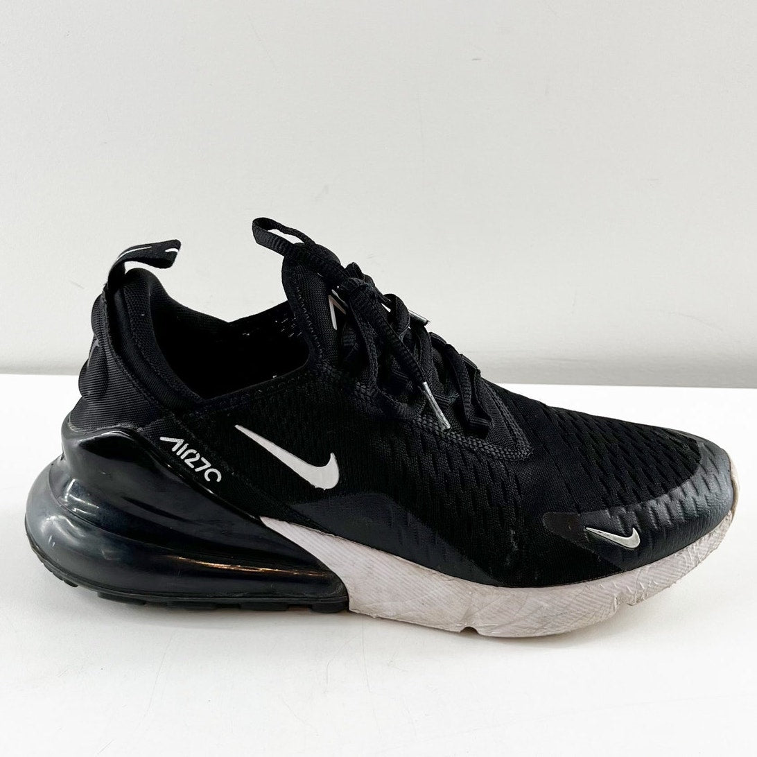 Nike Air Max 270 Low Top Running Sneakers Black White 9.5