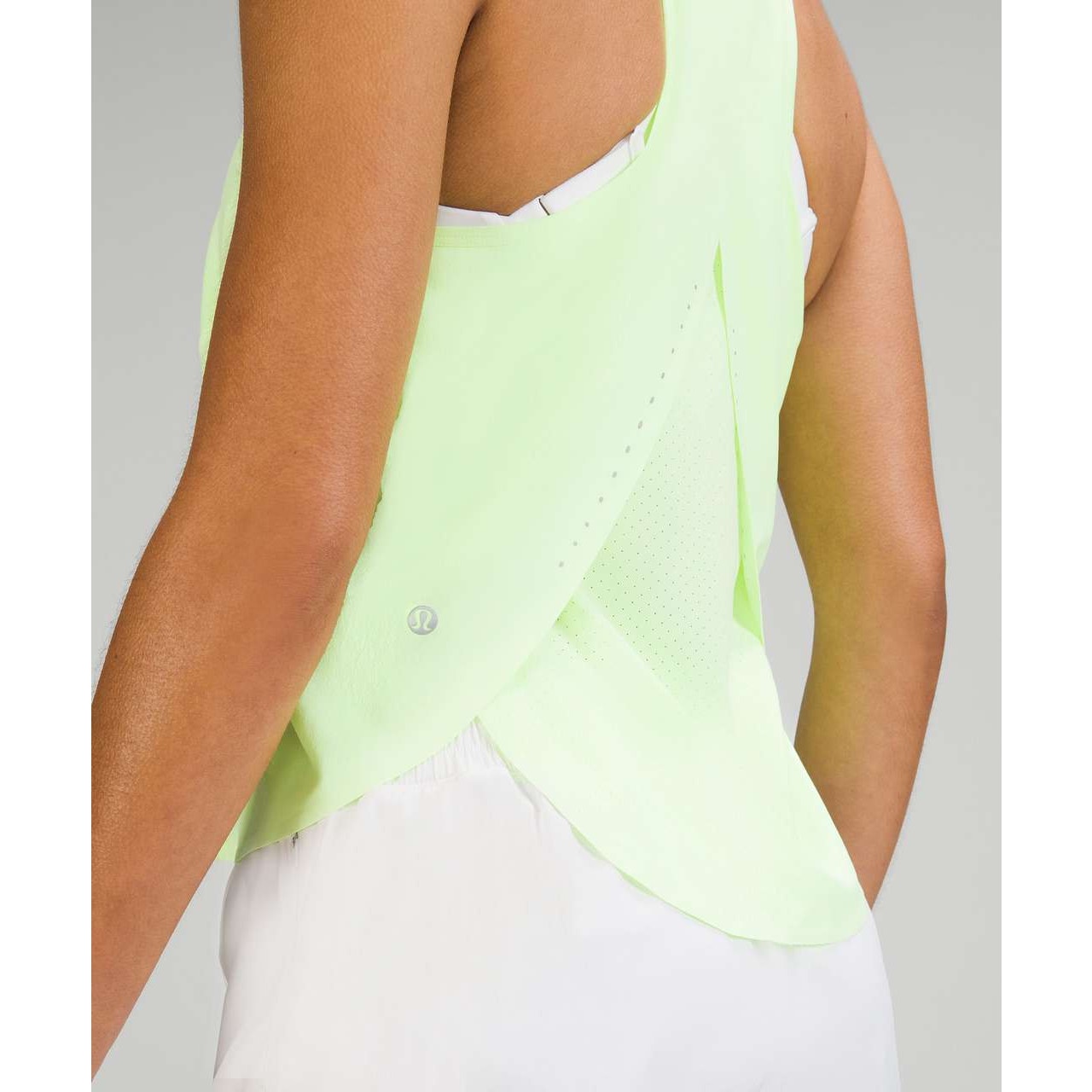 Lululemon Swift Ventilated Racerback Running Tank Top Faded Zap Yellow Small