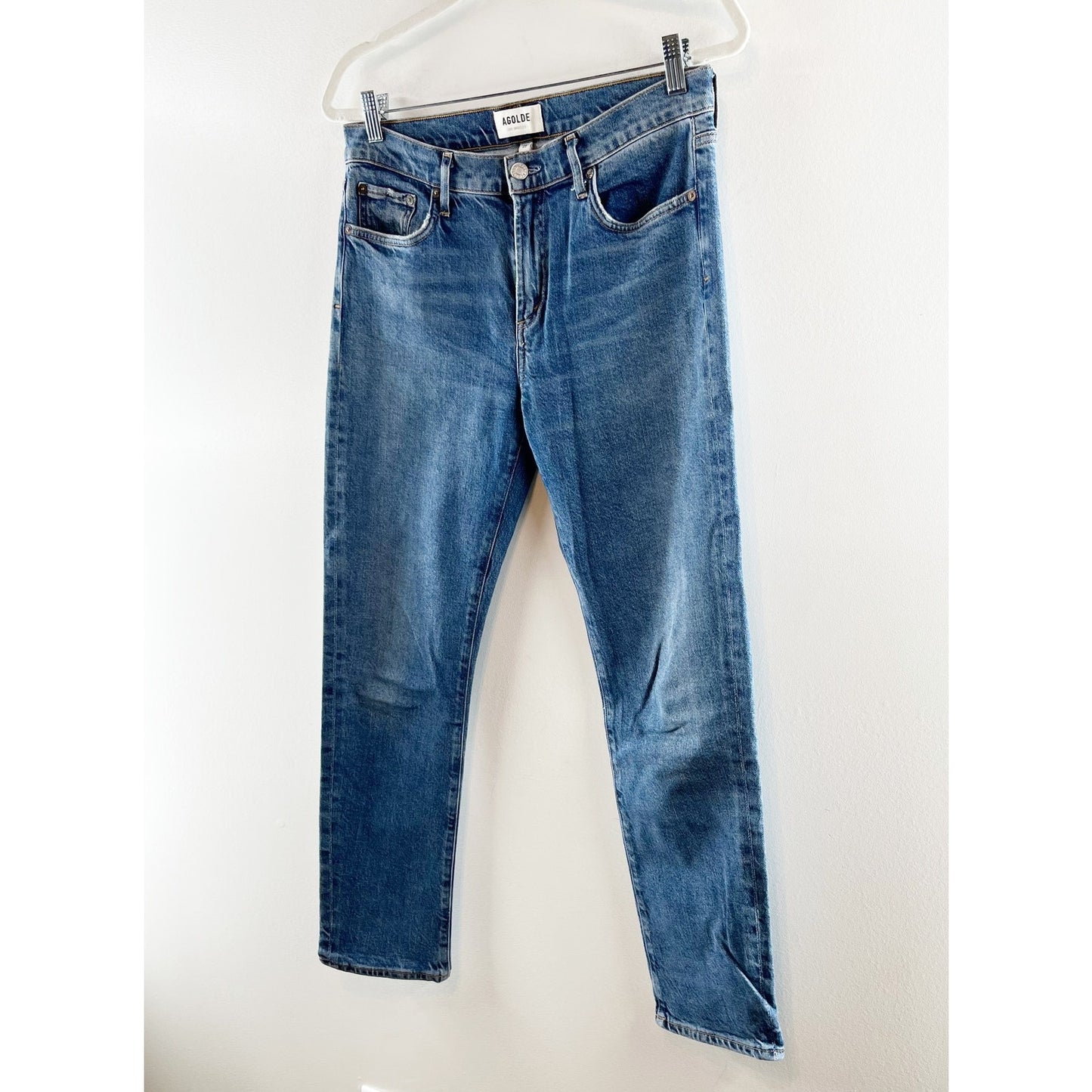 AGOLDE Toni Mid Rise Ankle Slim Skinny Jeans Cotton Blue 29 / 8