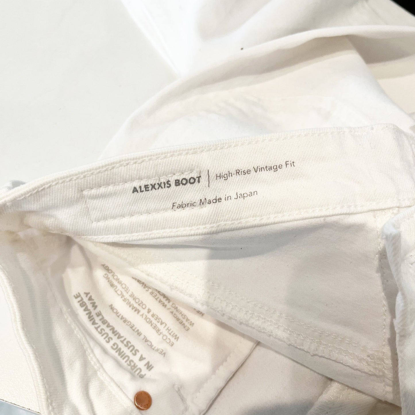 Adriano Goldschmeid Alexxis High Waisted Vintage Fit Bootcut Jeans White 26