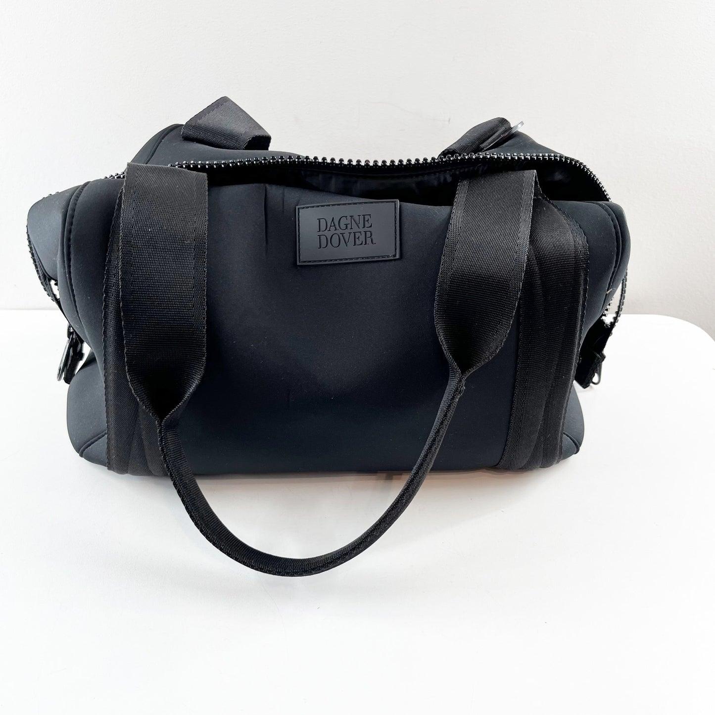 Dagne Dover Landon Neoprene Duffel Travel Bag Black Onyx Medium