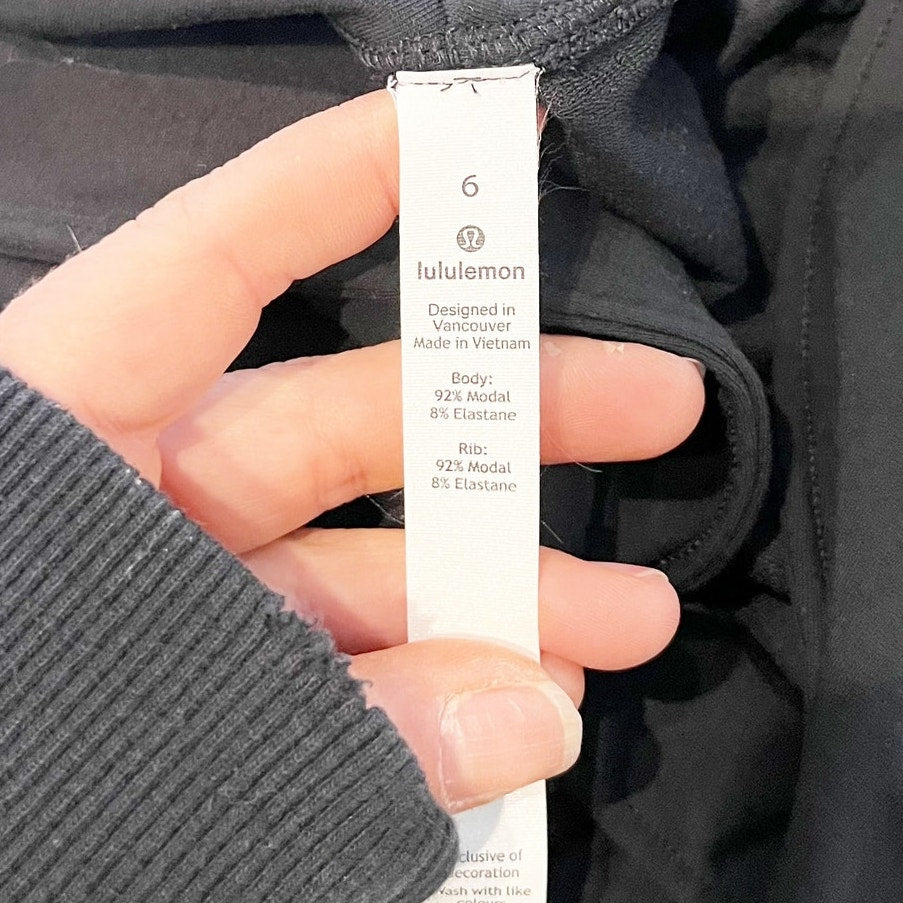 Lululemon Back in Action Cardigan Long Sleeve Wrap Black 6