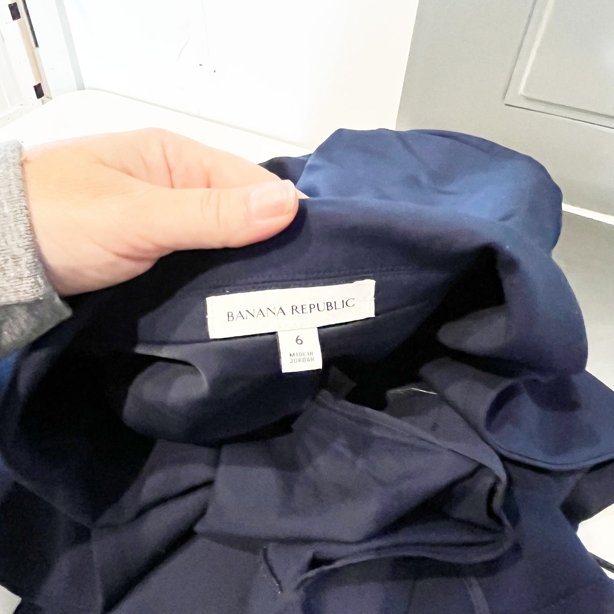 Banana Republic Slim Refined Notch Single Breasted Blazer Hyper Navy Blue 6