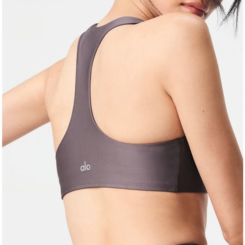 Alo Airlift Advantage Racerback Sports Bra Raisinette Purple Small