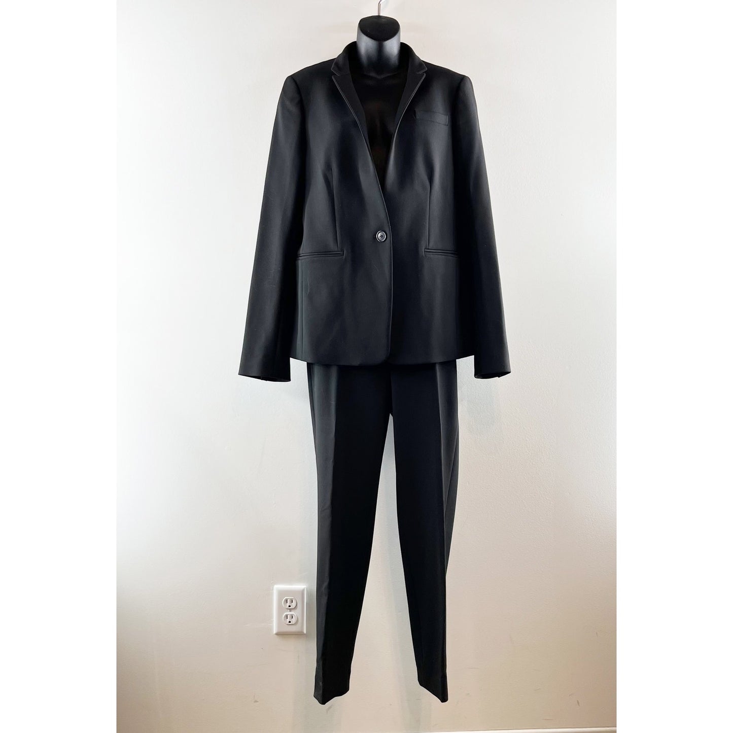 J. Crew Regent Blazer & High-Rise Cameron Pants Suit Set Black 10 Tall