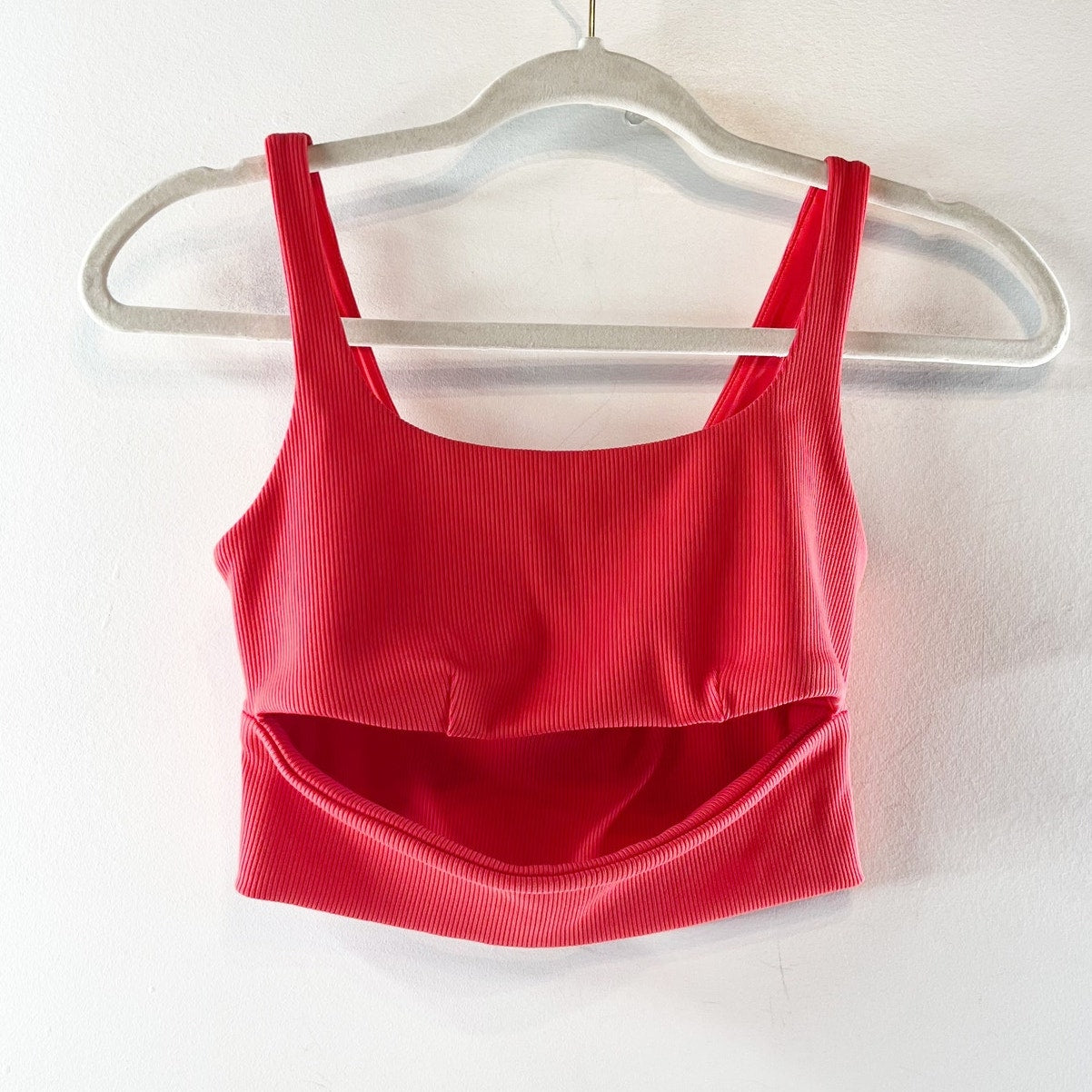 Alo Yoga Slit Bra Tank Top Red Hot Summer Small