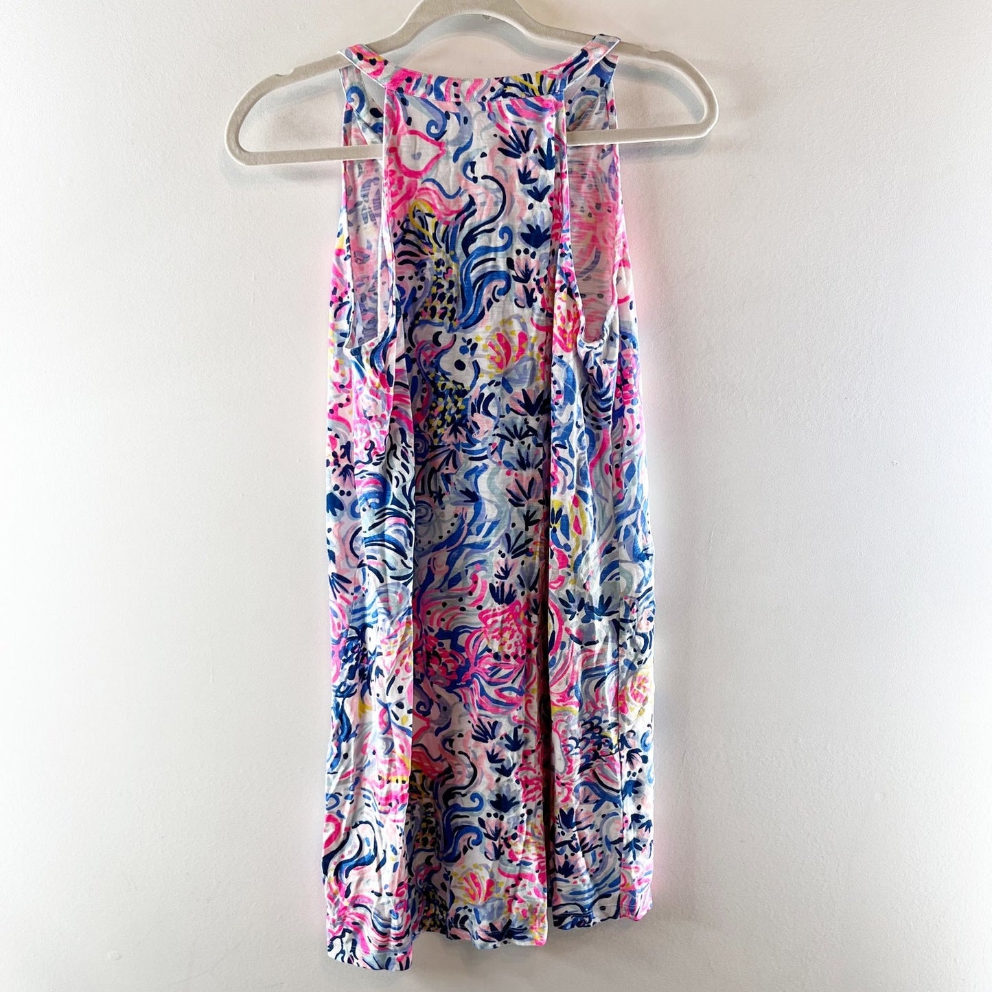 Lilly Pulitzer Shay Tropical Sleeveless Ruffle Mini Dress So Sofishticated Med
