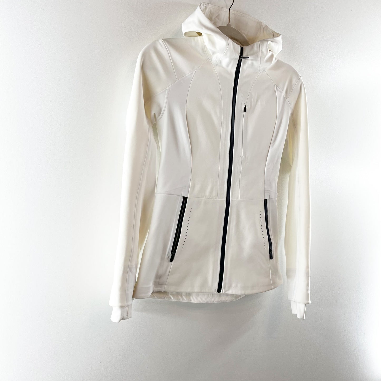 Lululemon Cross Chill Long Sleeve Full Zip Hooded Jacket RepelShell White 4