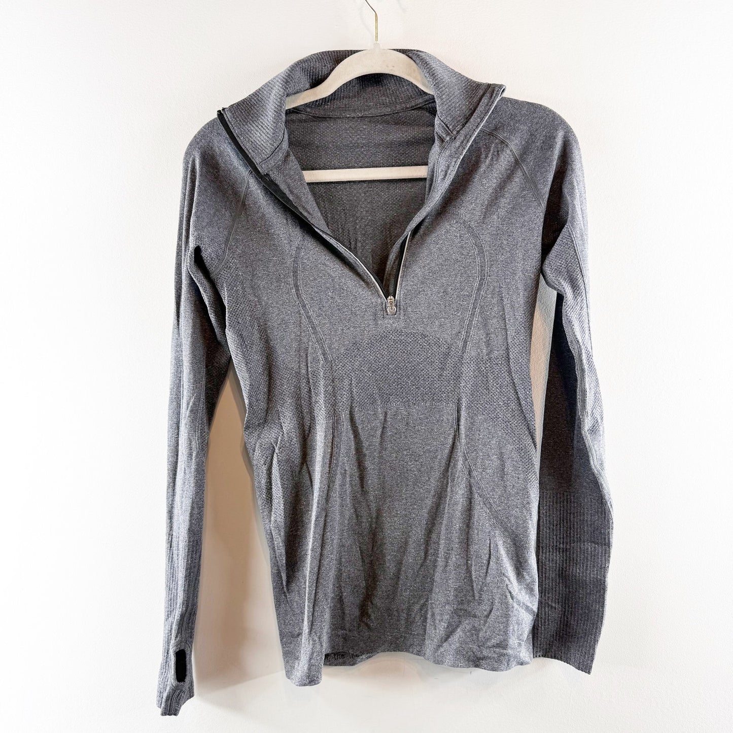 Lululemon Swiftly Tech 1/2 Zip Long Sleeve Fitted Pullover Jacket Shirt Gray 6