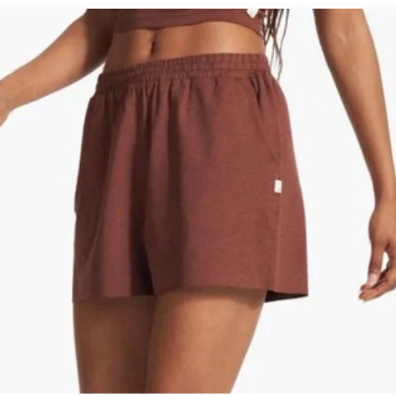Vuori Boyfriend Sweat Shorts in Cedar Brown Medium