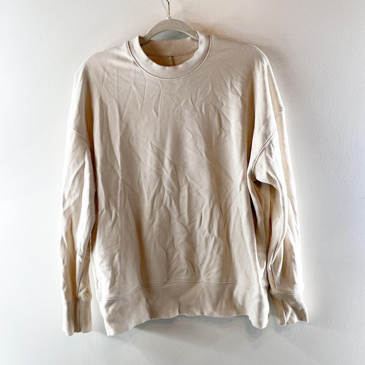 Vuori Sedona Weekender Crew Pullover Sweatshirt Bone Cream Ivory Small