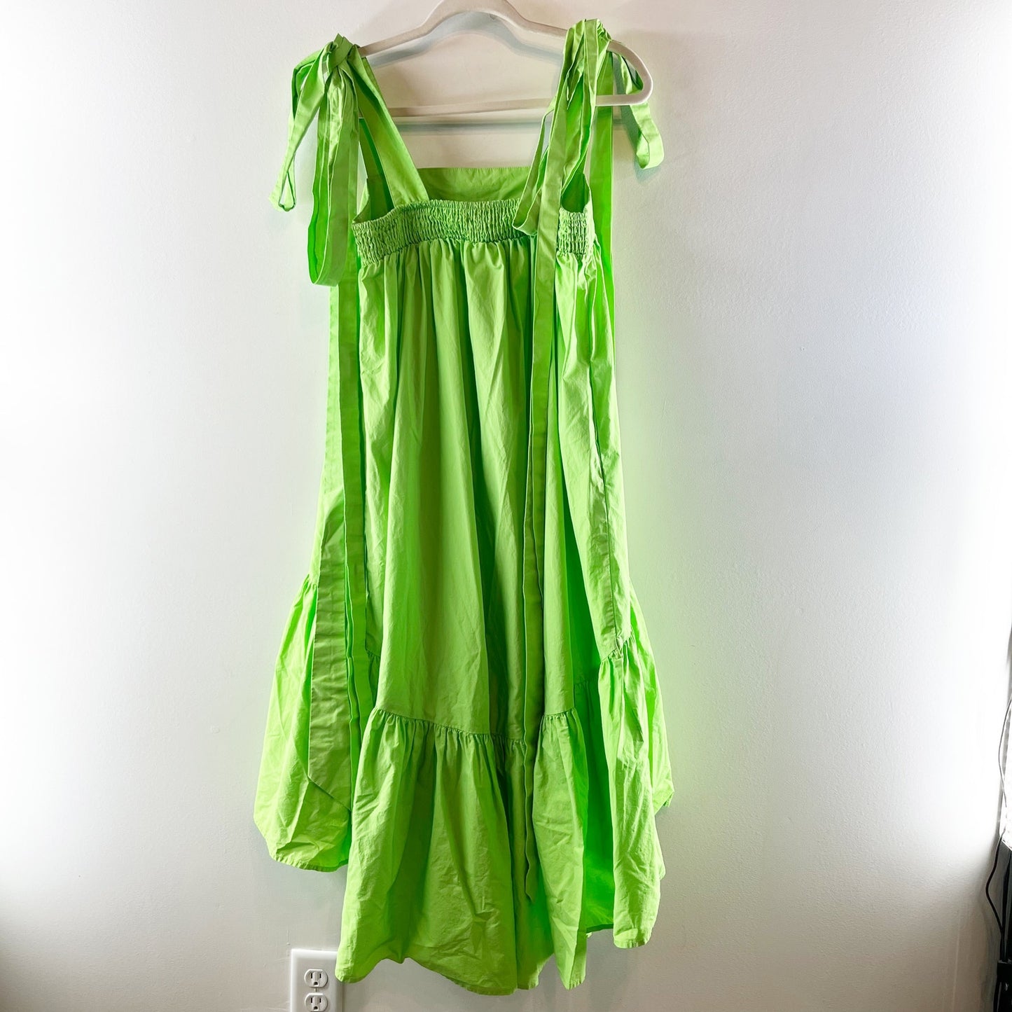Christopher John Rogers x Target Tie Strap High Low Maxi Dress Green Medium