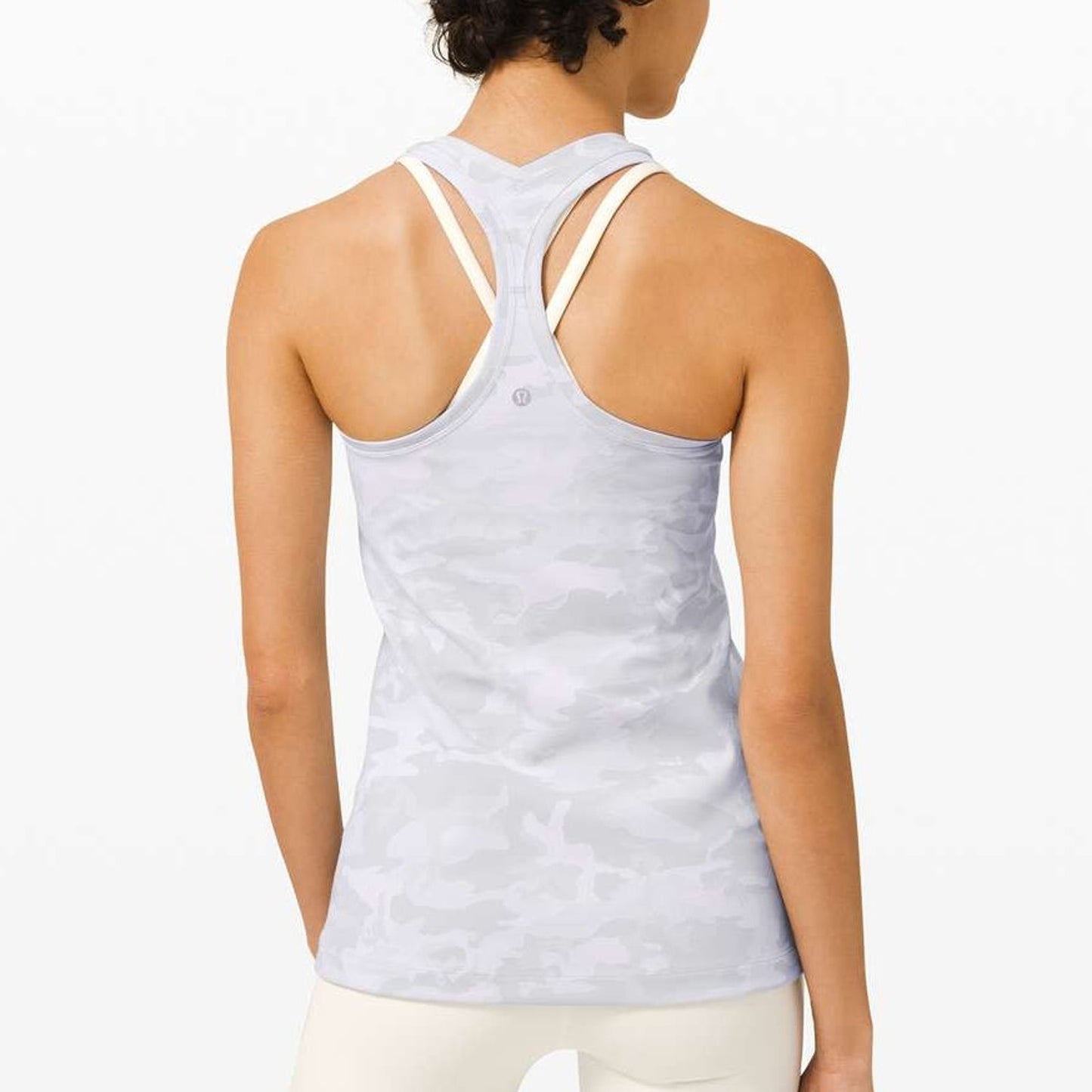 Lululemon Cool Racerback Tank Incognito Camo Jacquard Alpine White Starlight