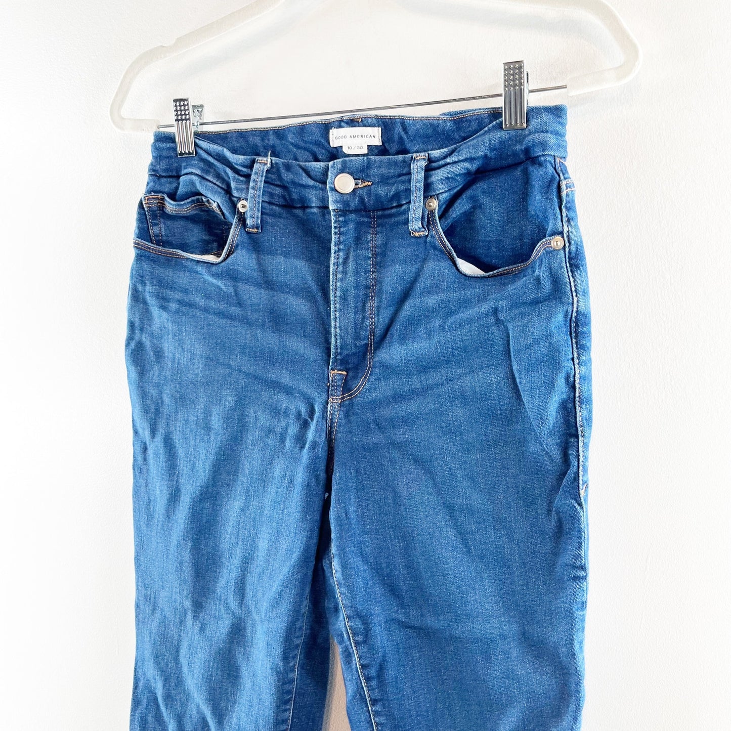 Good American High Rise Good Legs Straight Leg Jeans Blue007 10 / 30
