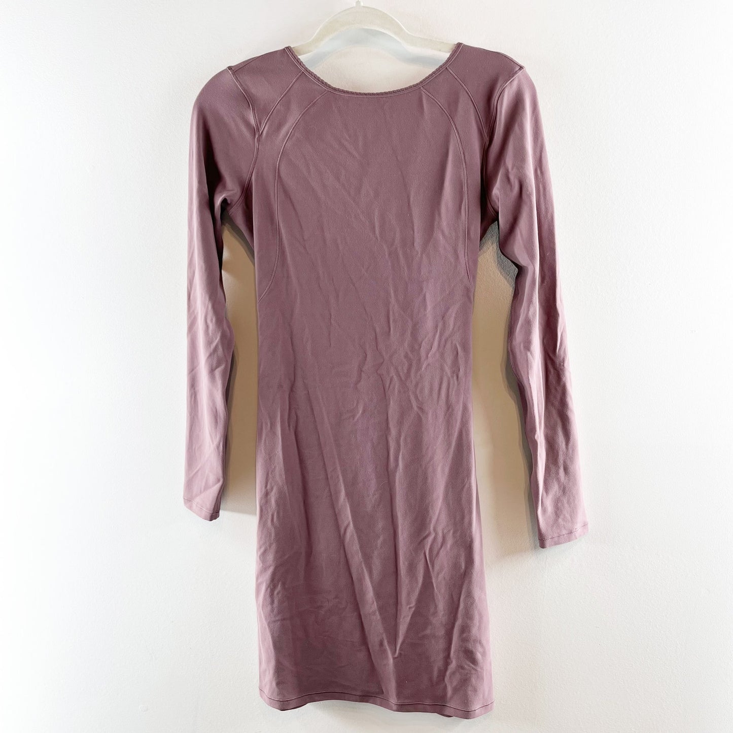 Lululemon Contour Mini Long Sleeve Dress Nulu Antique Bark Purple 6