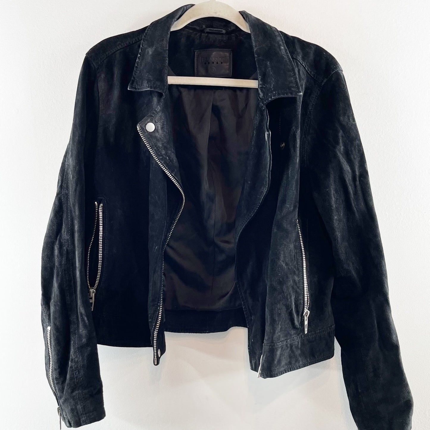 BlankNYC Suede Moto Jacket Black XL