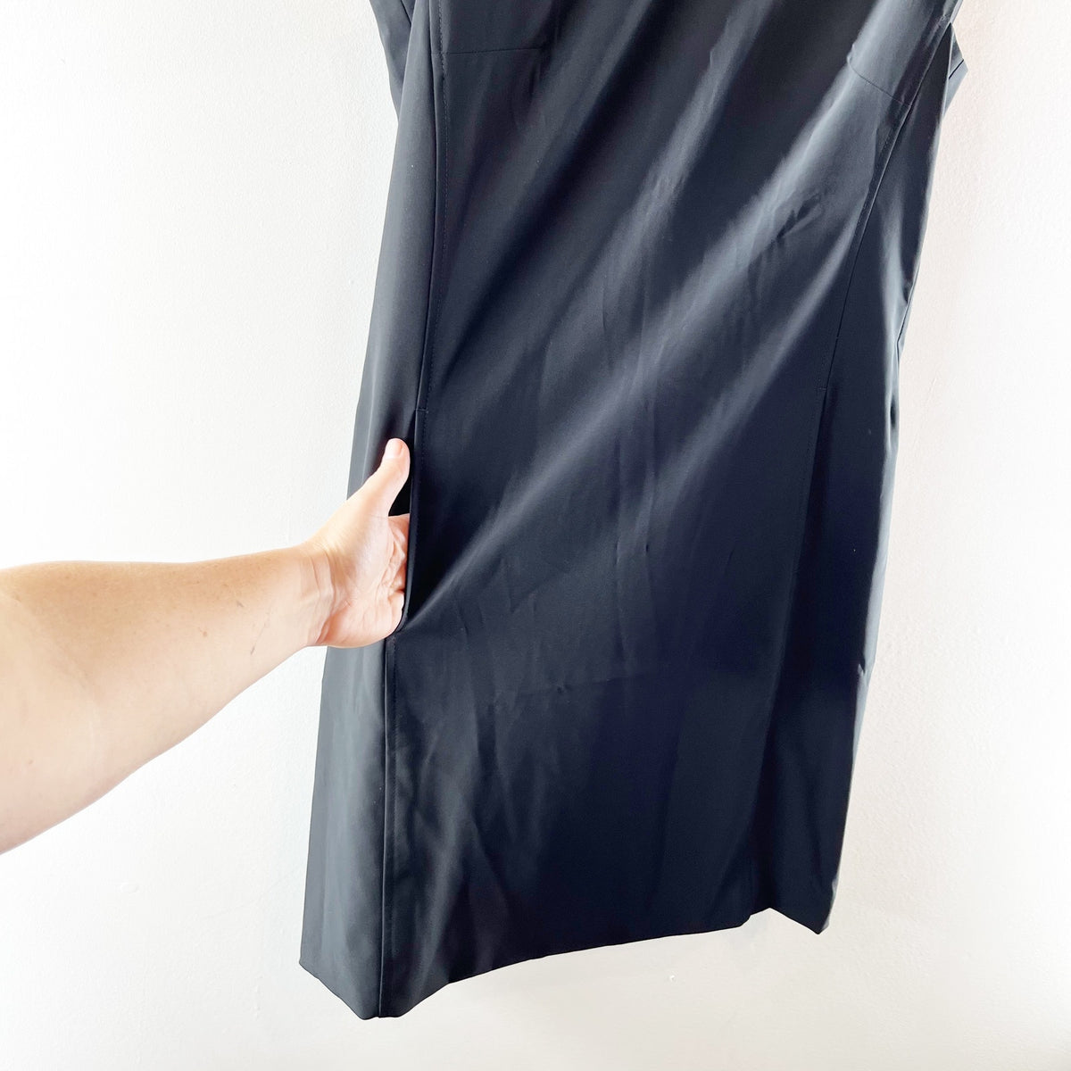 M.M Lafleur Maaza OrigamiTec Cap Sleeve Mini Travel Shift Dress Black 6