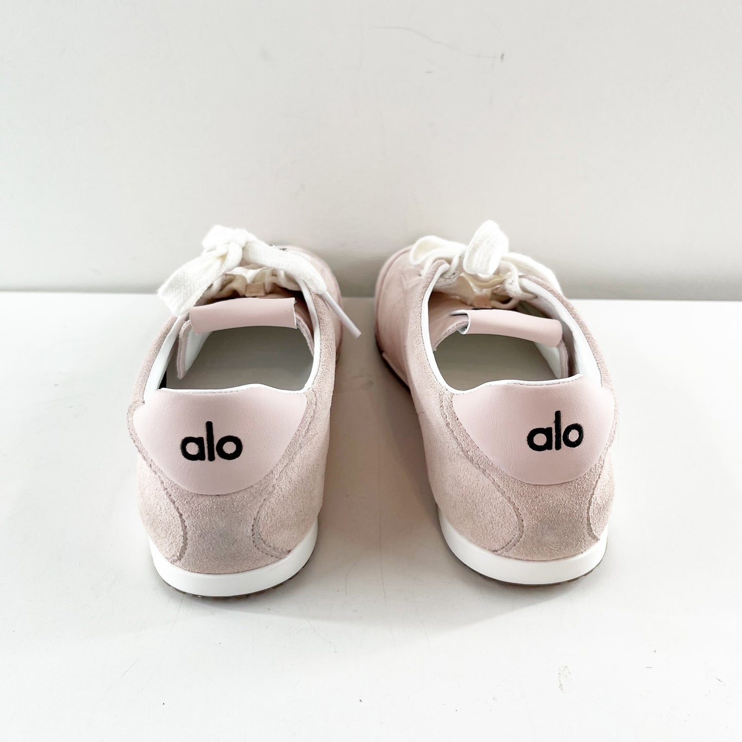 Alo + Jisoo Sunset Low Top Suede Sneakers Bloom Pink 7.5
