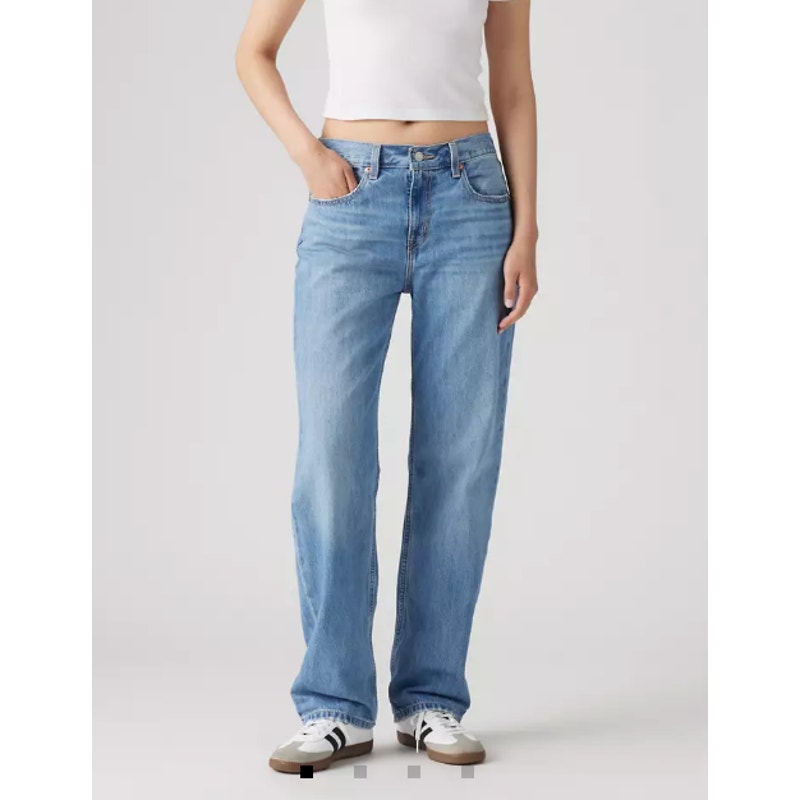 Levi's Low Pro Straight Leg Mid Rise Cotton Jeans Blue 27