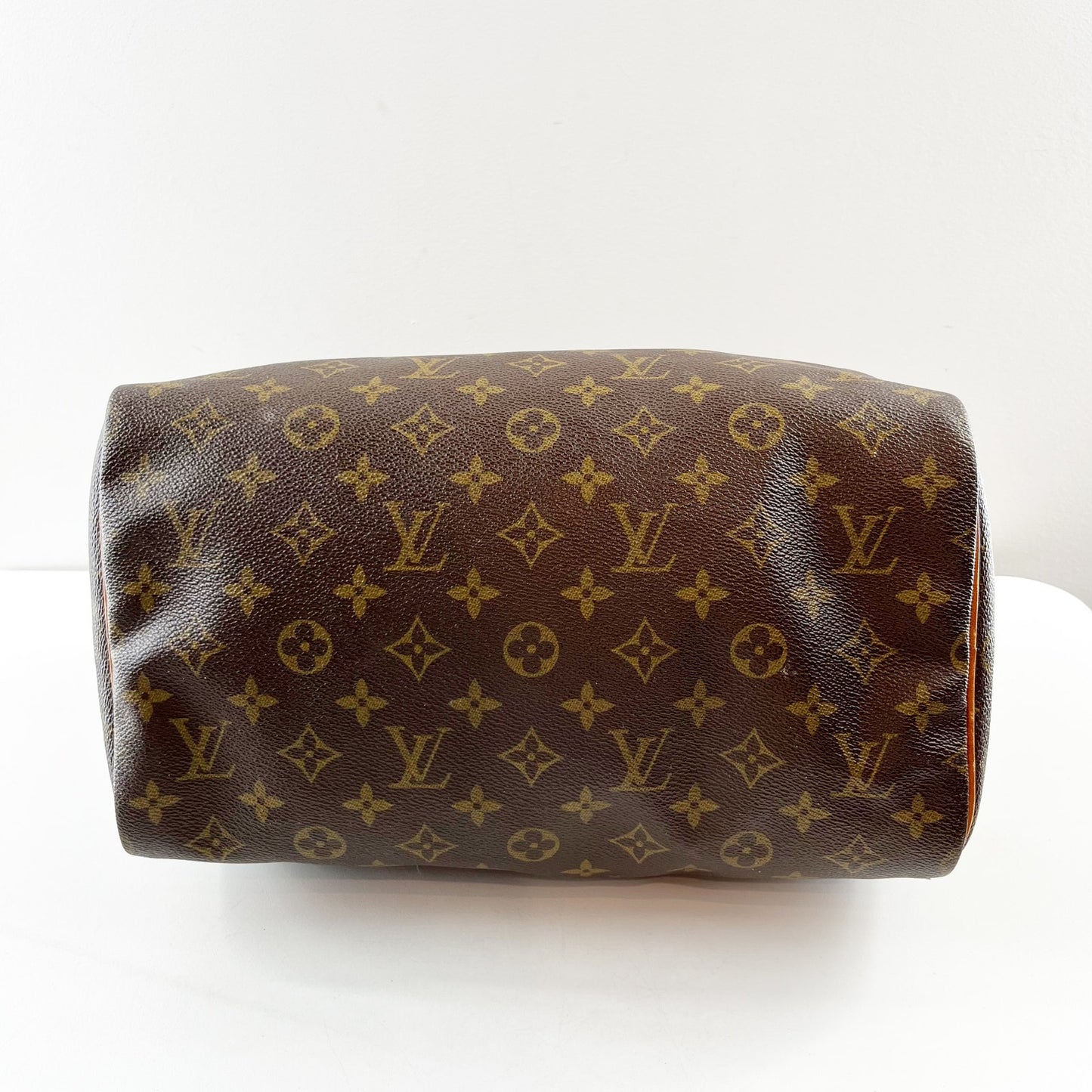 Louis Vuitton Vintage Speedy 30 Top Handle Canvas Monogram LV Bag Purse Brown