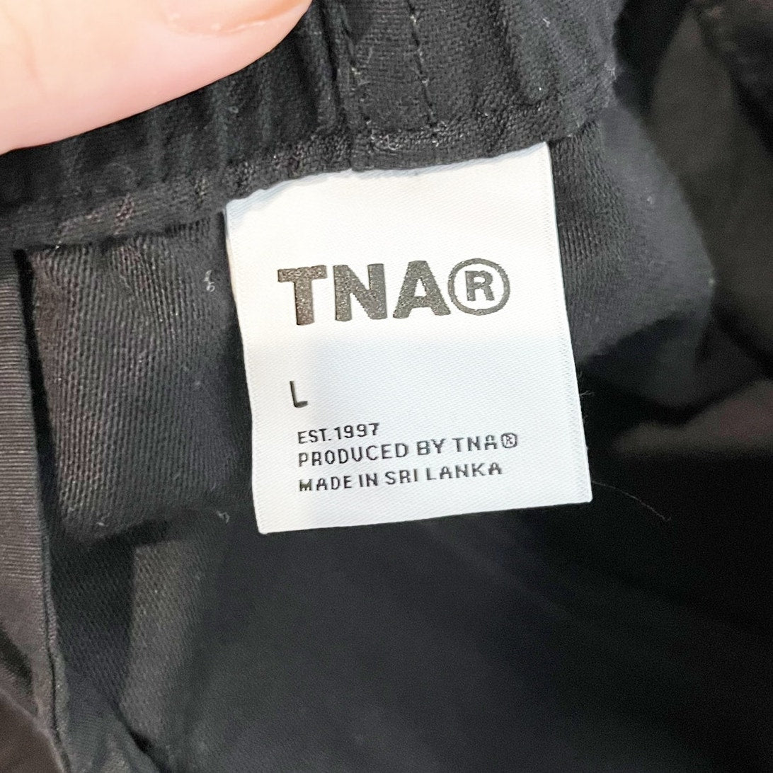 TNA Aritzia Cotton Supply High Rise Relaxed Cargo Pants Black Large