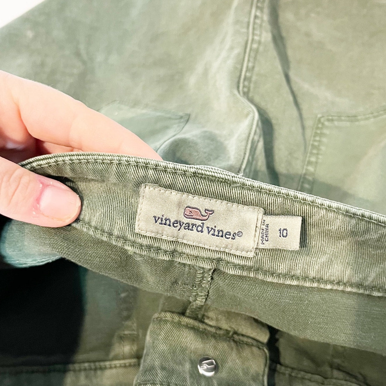 Vineyard Vines Cotton Denim Mini Skirt Green 10