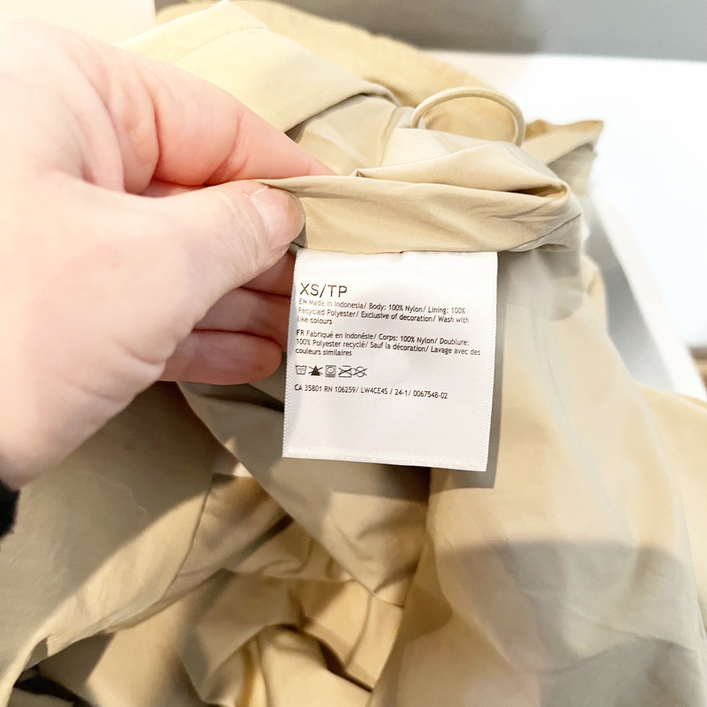 Lululemon Hooded Mid-Length Utility Jacket Trench Beige XS