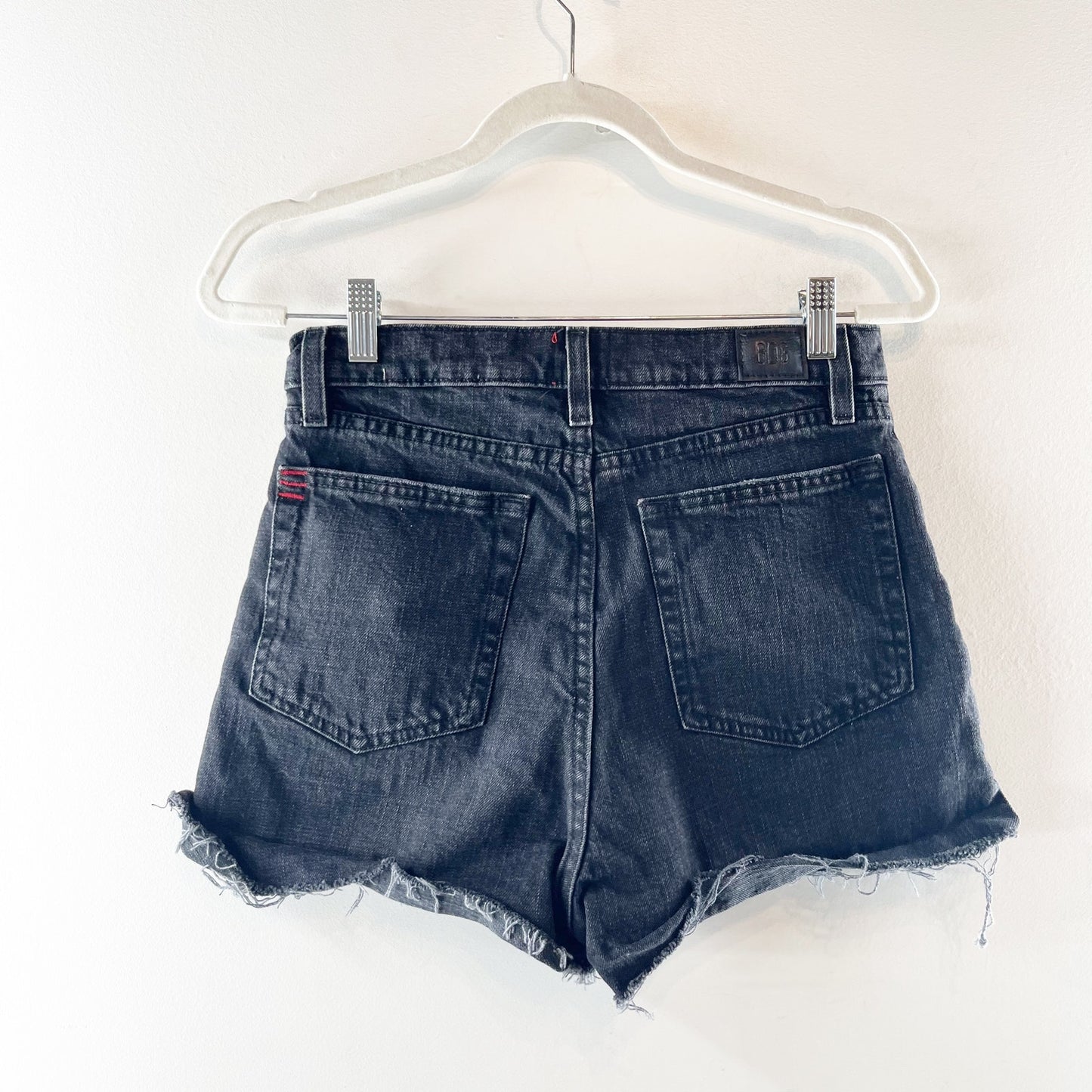 BDG Urban Outfitters High Rise Cutoff Denim Girlfriend Shorts Black 28