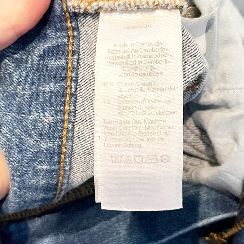 Madewell High Rise Skinny Flare Jeans Fairson Wash Blue Super Stretch 28