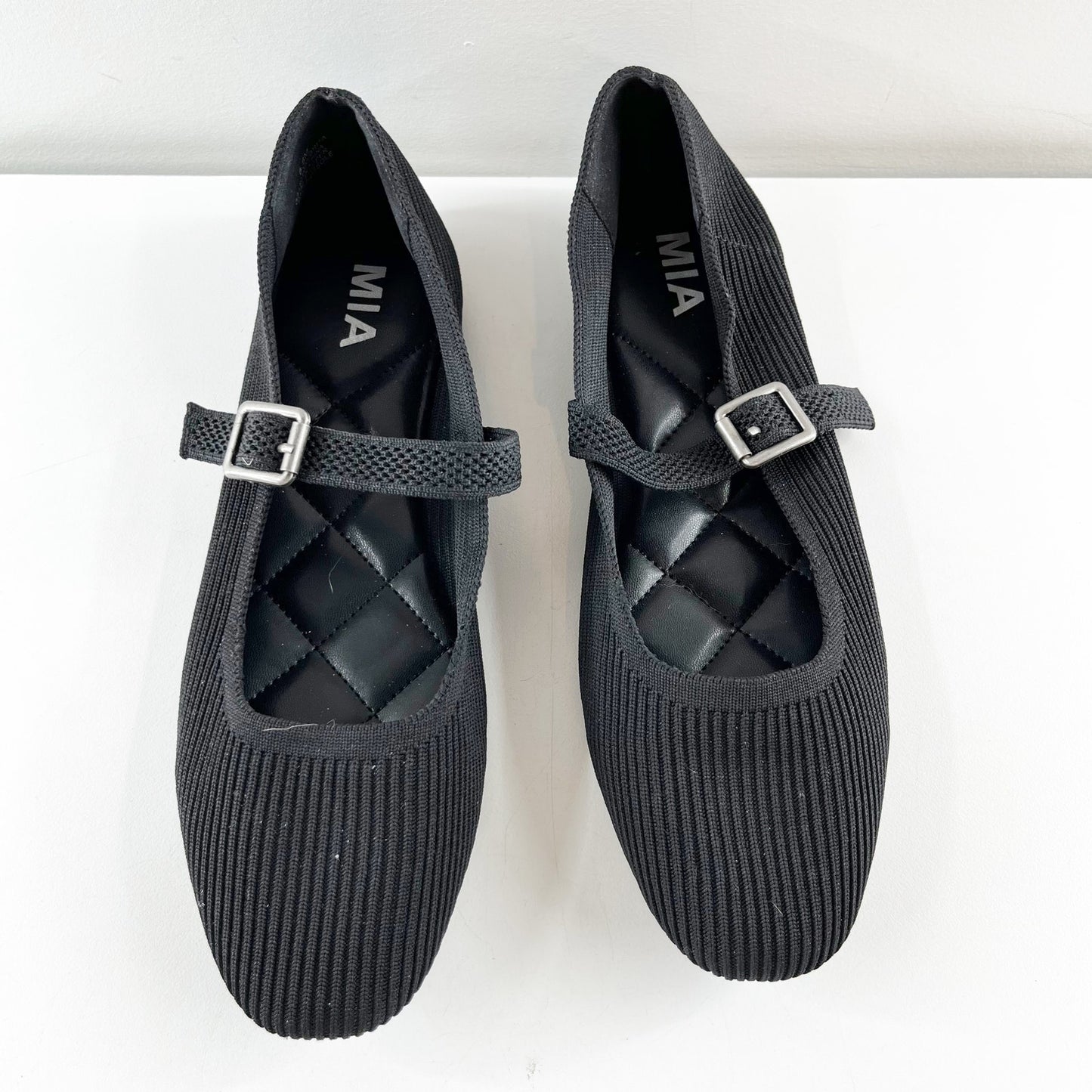 MIA Brita Mary Jane Square Toe Ballet Flats Black 8.5