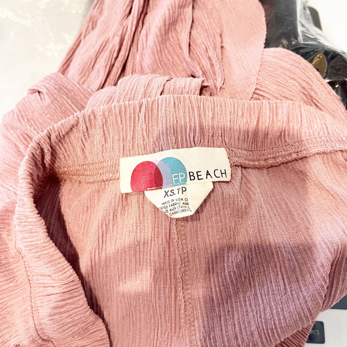 Free People Beach Ruffle Detail Pull On Jogger Flowy Pants Pink XS