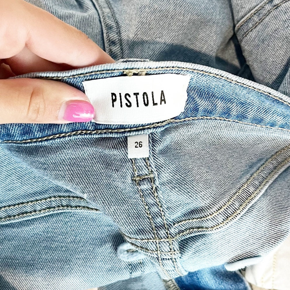 Pistola Lennon High Rise Cropped Boot Cut Jeans Zuma Blue 26