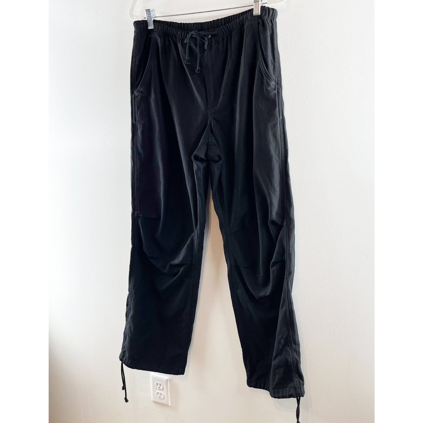 TNA Aritzia Cotton Supply High Rise Relaxed Cargo Pants Black Large