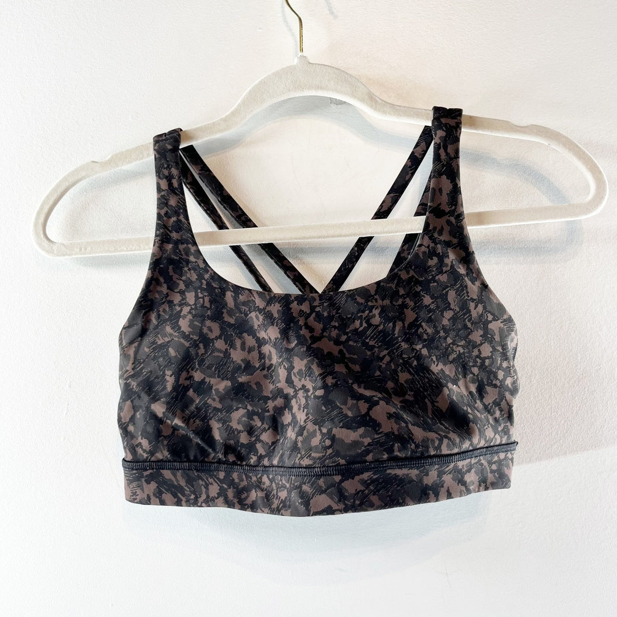 Lululemon Energy Bra Medium Support B–D Cup Wild Thing Camo Brown Earth Multi 6