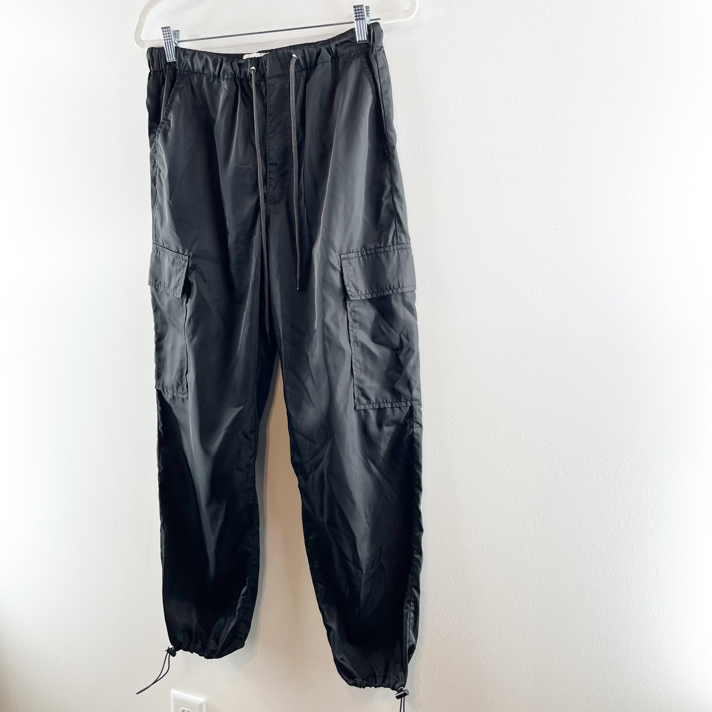 Pistola Jade High Rise Drawstring Lightweight Cargo Trouser Pants Black Medium