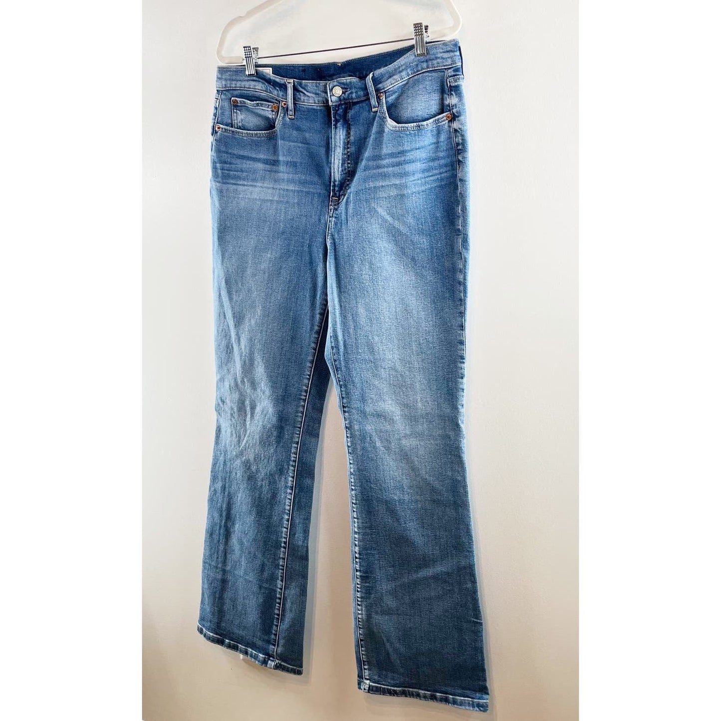 GAP High Rise Flare Bell Bottom Jeans Denim Blue 16 Tall